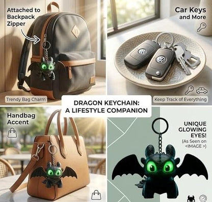 3D Dragon Action Figure with Moving Wings & LED Light